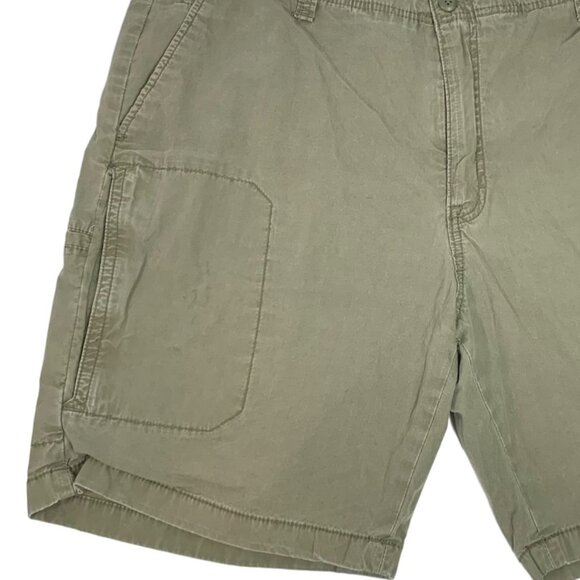 Nautica Cargo Deck Shorts Mens Size 40 Army Green Utility Outdoor Pockets Cotton - Picture 5 of 14